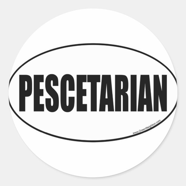 Pescetarian, Pescotarian Classic Round Sticker (Front)