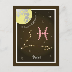 Pesci 19 febbraio al 20 marzo Postkarte Postcard
