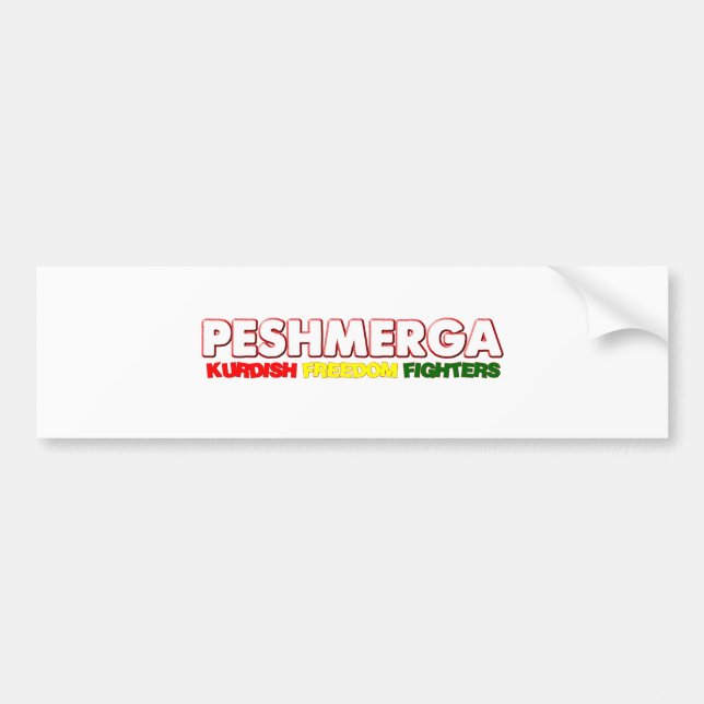 Peshmerga KURDISH FREEDOM FIGHTERS Bumper Sticker (Front)