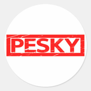 Pesky Stamp Classic Round Sticker