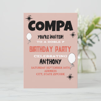 Peso Pluma invitation birthday invite