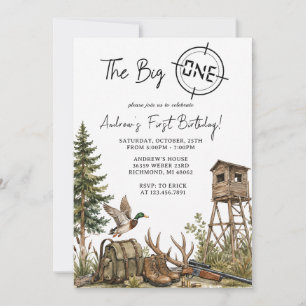 Pesonal Hunting First Birthday Invitation