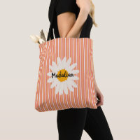 Pesonalized adorable pink stripes retro floral