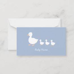 Pesonalized Baby Duckling Thank You Note Cards