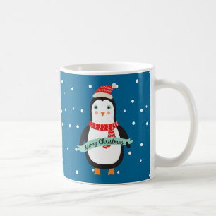 Pesonalized Cute little Christmas Penquin  Coffee Mug