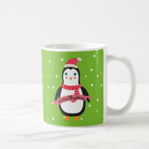 Pesonalized Cute little Christmas Penquin  Coffee Mug