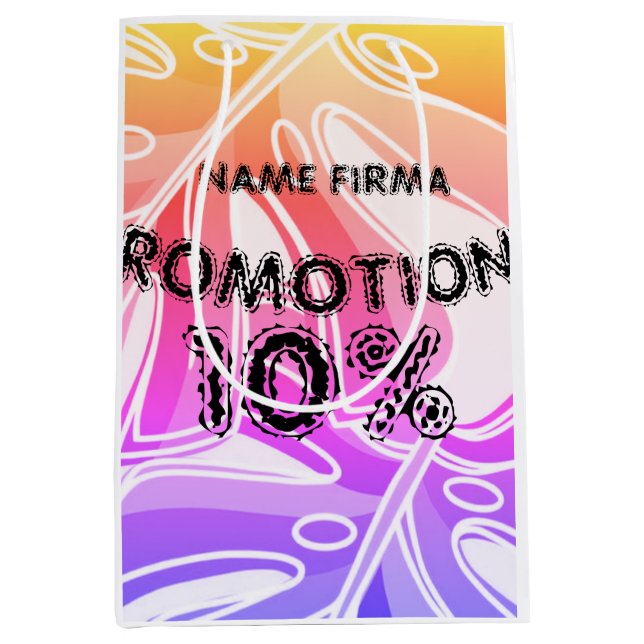 Pesonalized name PROMOTIONS  Medium Gift Bag (Front)