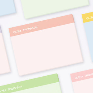 Pesonalized Pink Sticky Post-it Notes