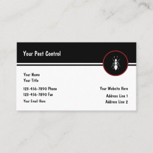 Pest Control And Exterminating Business Card