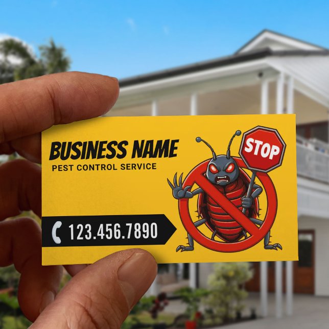 Pest Control Bedbug Exterminator Professional Business Card (Creator Uploaded)