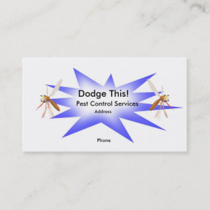 Pest Control - Blue Spark and Mosquitoes Business Card