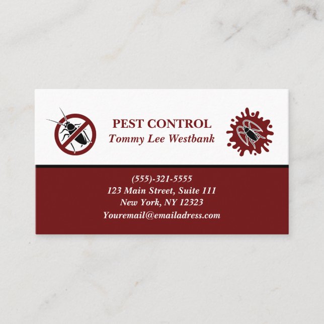 Pest Control  Business Card (Front)