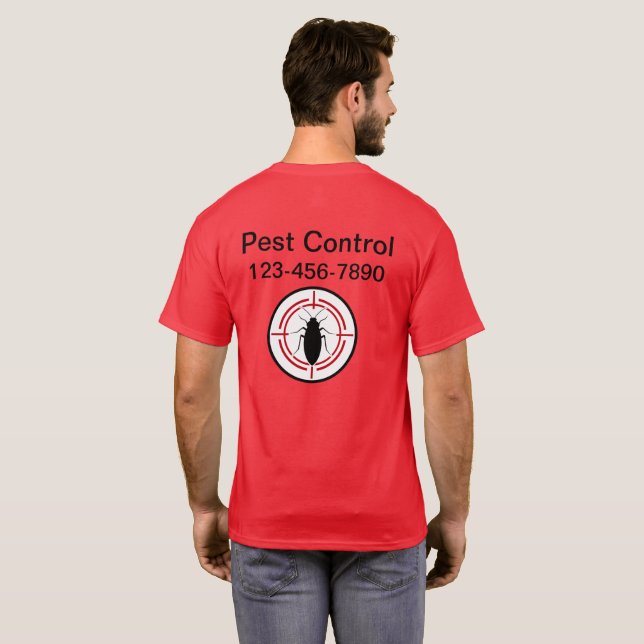Pest Control Business Logo Work Shirts (Back Full)