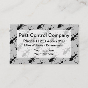 Pest Control Exterminating Service Business Card