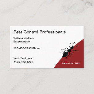 Pest Control Exterminating Services Business Card