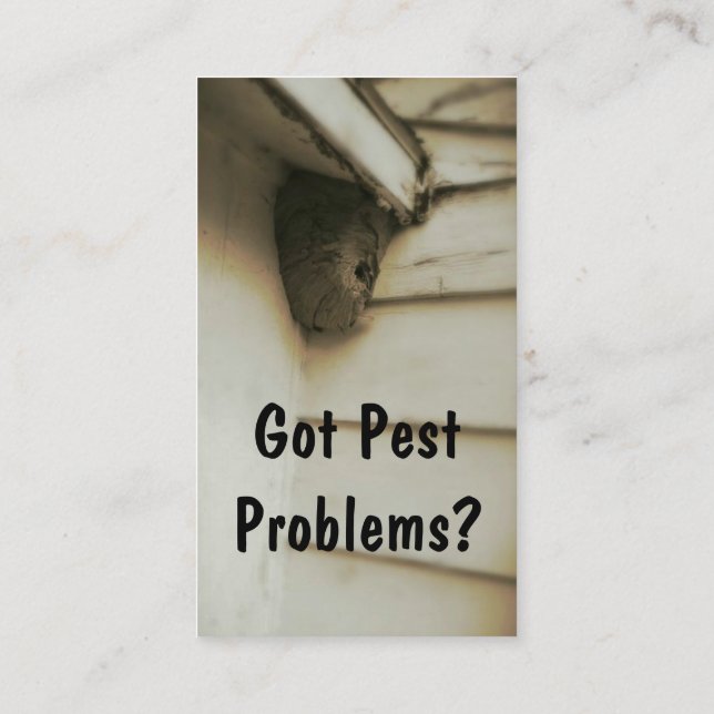 Pest Control Exterminator Business Card (Back)