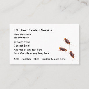 Pest Control Exterminator Business Cards