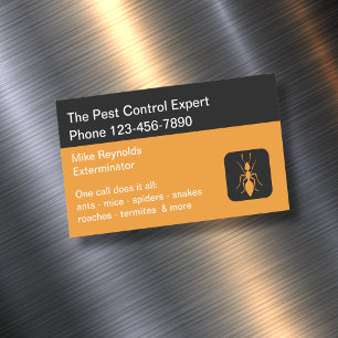 Pest Control Exterminator Magnetic Business Cards 