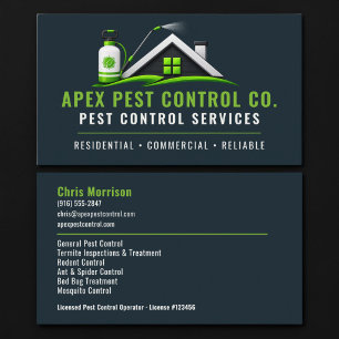 Pest Control Exterminator Professional Services Business Card