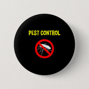 Pest Control Funny Halloween Costume Exterminator 6 Cm Round Badge