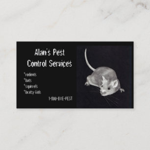 PEST CONTROL: MOUSE IN PENCIL: BUSINESS CARD