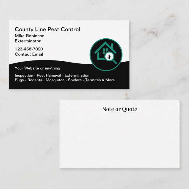 Pest Control New Modern Design Template Business Card (Front/Back)