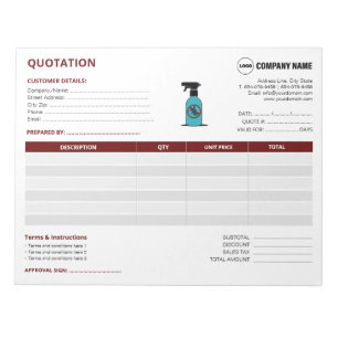 Pest Control Quotation Custom Notepad