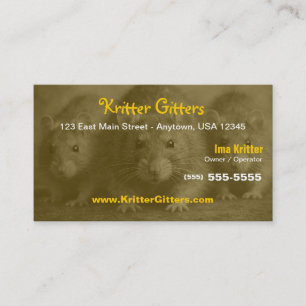 Pest Control Rat & Rodent Control Business Card