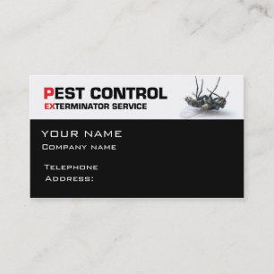 Pest control service business card