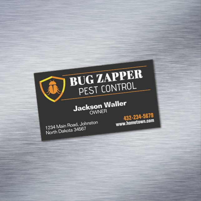 Pest Control Service Magnetic Business Card (In Situ)