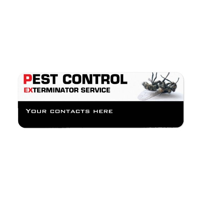 Pest control service return address label (Front)