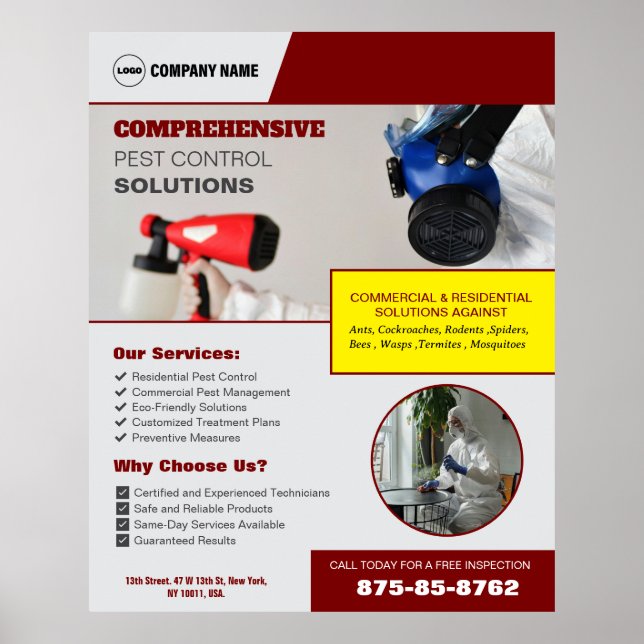 Pest Control Services Custom Poster (Front)