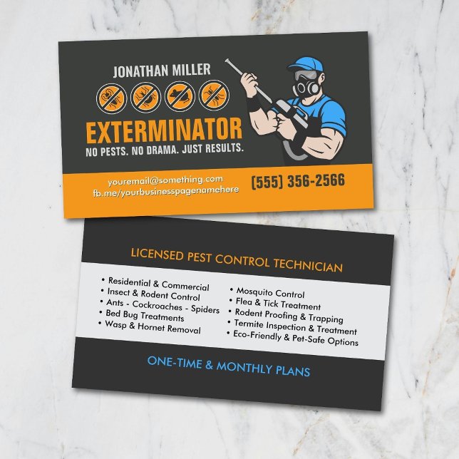 Pest Control Services - Exterminator Business Card (Creator Uploaded)