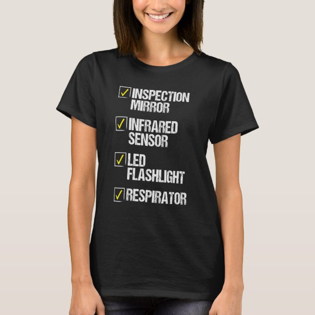 Pest Control Technician Infrared Sensor Flashlight T-Shirt (Front)