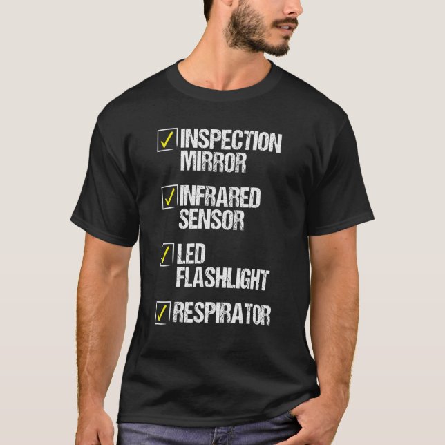 Pest Control Technician Infrared Sensor Flashlight T-Shirt (Front)