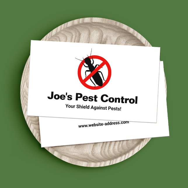Pest Control Termite No Symbol  Business Card (Creator Uploaded)