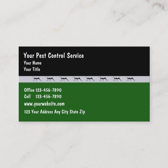 Pest Controll Business Cards (Front)