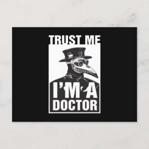 Pest Doctor I am a Doctor Steampunk Postcard