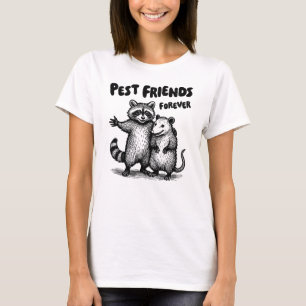 Pest Friends Forever Black Print Women's T-Shirt