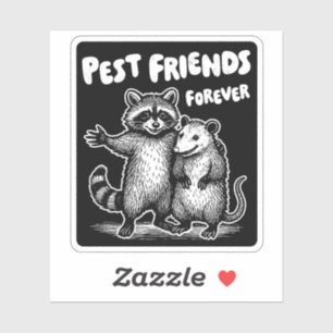 Pest Friends Forever White Print