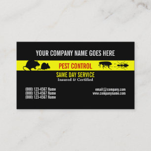 Pest Vermin Control Personalise Business Card
