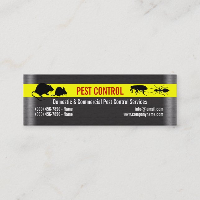 Pest Vermin Control Personalise Mini Business Card (Front)