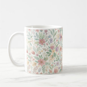 Pestal Floral  Coffee Mug