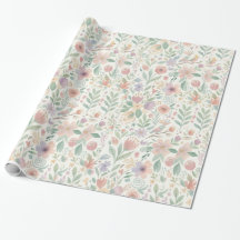 Pestal Floral Wrapping Paper
