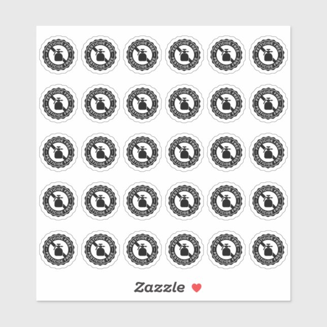 Pesticide Free Food Allergy Organic Food Label (Sheet)