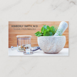 Pestle and Mortar   Medicine Business Card