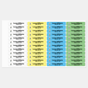 Pet1a personalised name & phone number iron-on