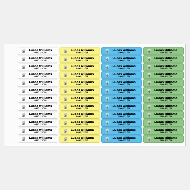 Pet1a personalised name & phone number iron-on (Sheet)