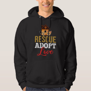 Pet Adoption Animal Rescue Dog Cat Adopt Hoodie