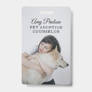 Pet Adoption Counsellor Badge ID Badge